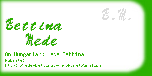 bettina mede business card